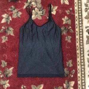 Gray and white tank top